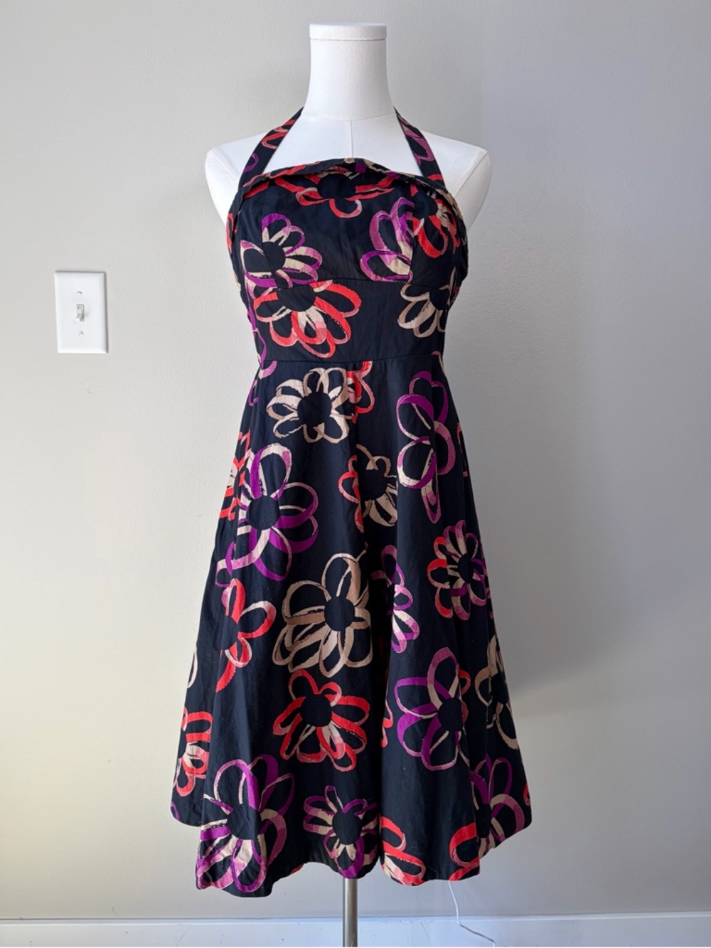 Anthropologie Girls From Savory Martagon Floral Doodle Vintage Style Dress